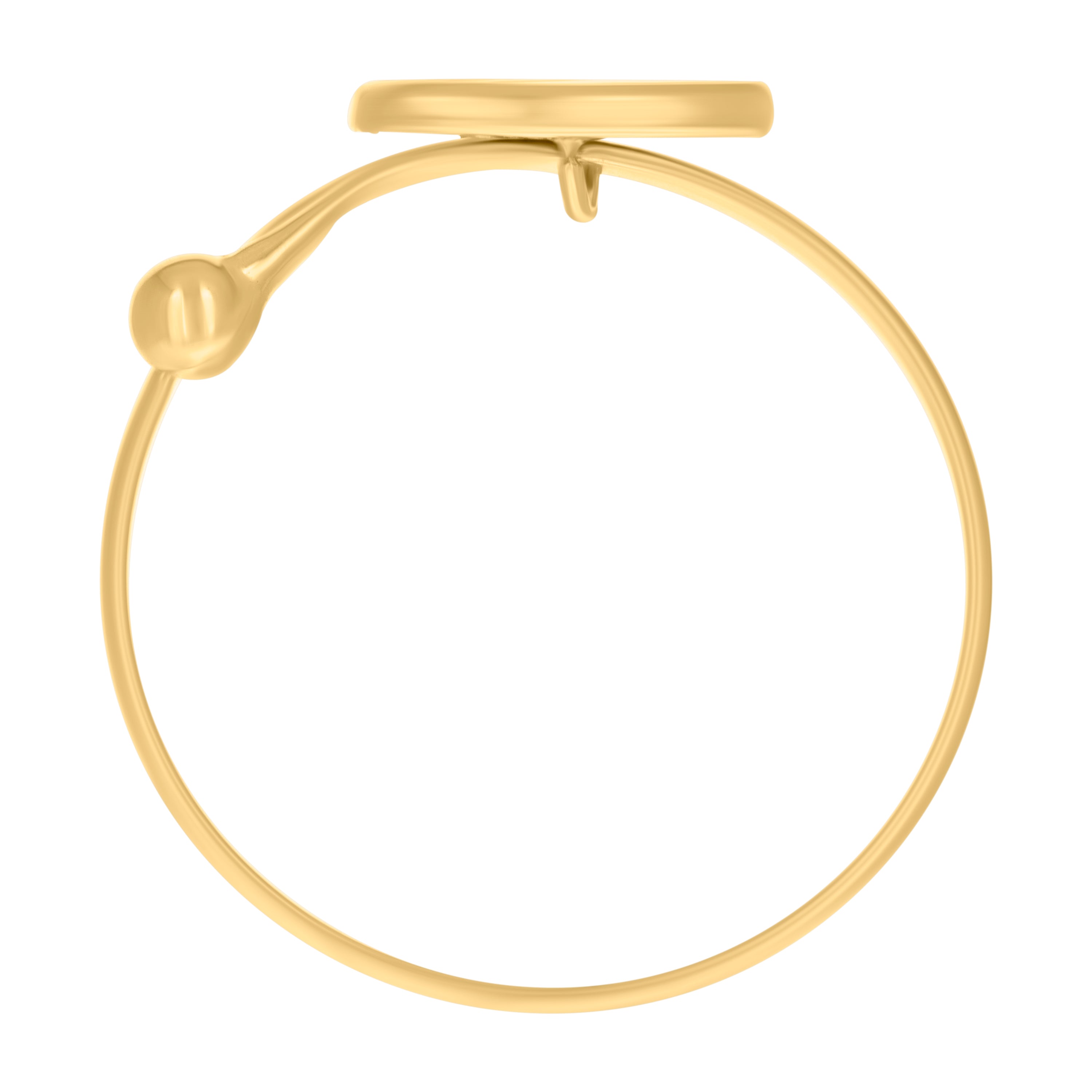14kt Yellow Gold Baby Red White Enameled Double Heart Ring