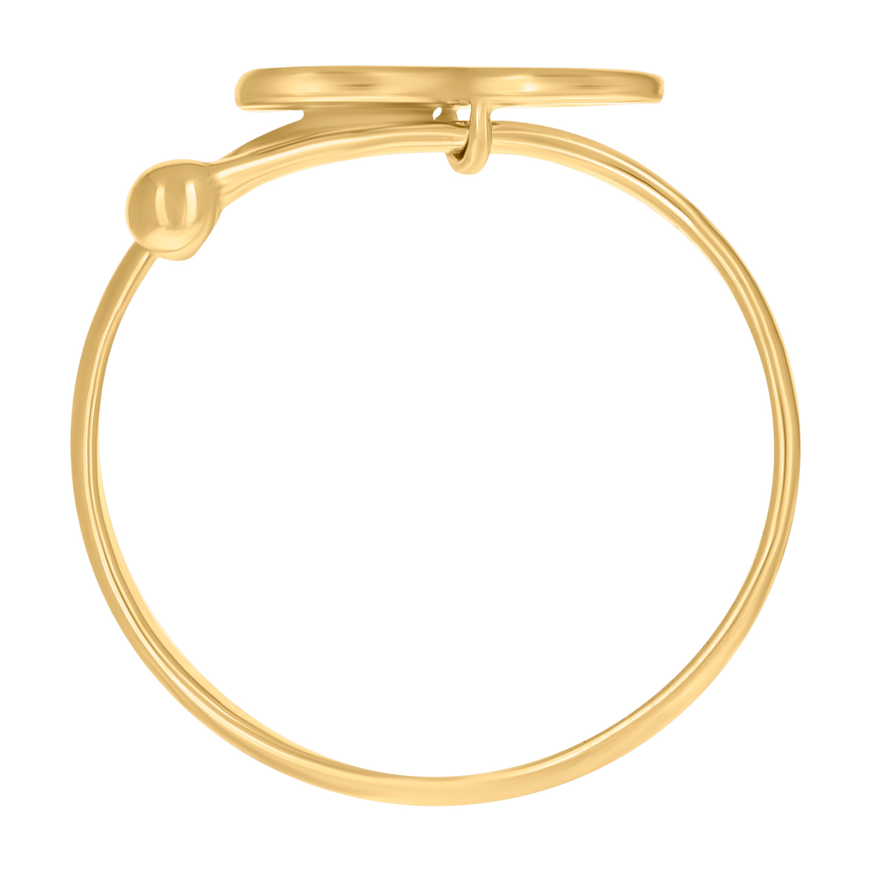 14kt Yellow Gold Baby Purple Enameled Infinity Ring
