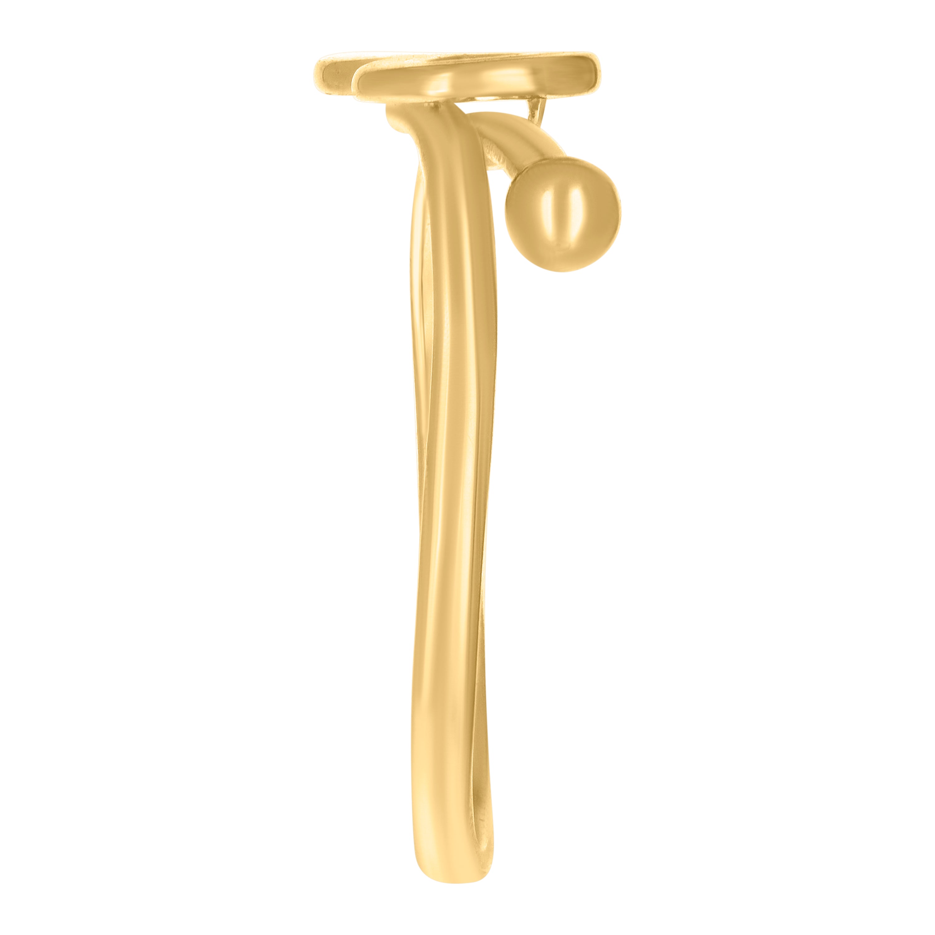 14kt Yellow Gold Baby Purple Enameled Infinity Ring