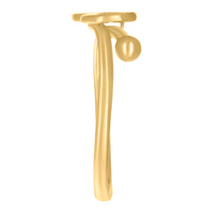 14kt Yellow Gold Baby Purple Enameled Infinity Ring