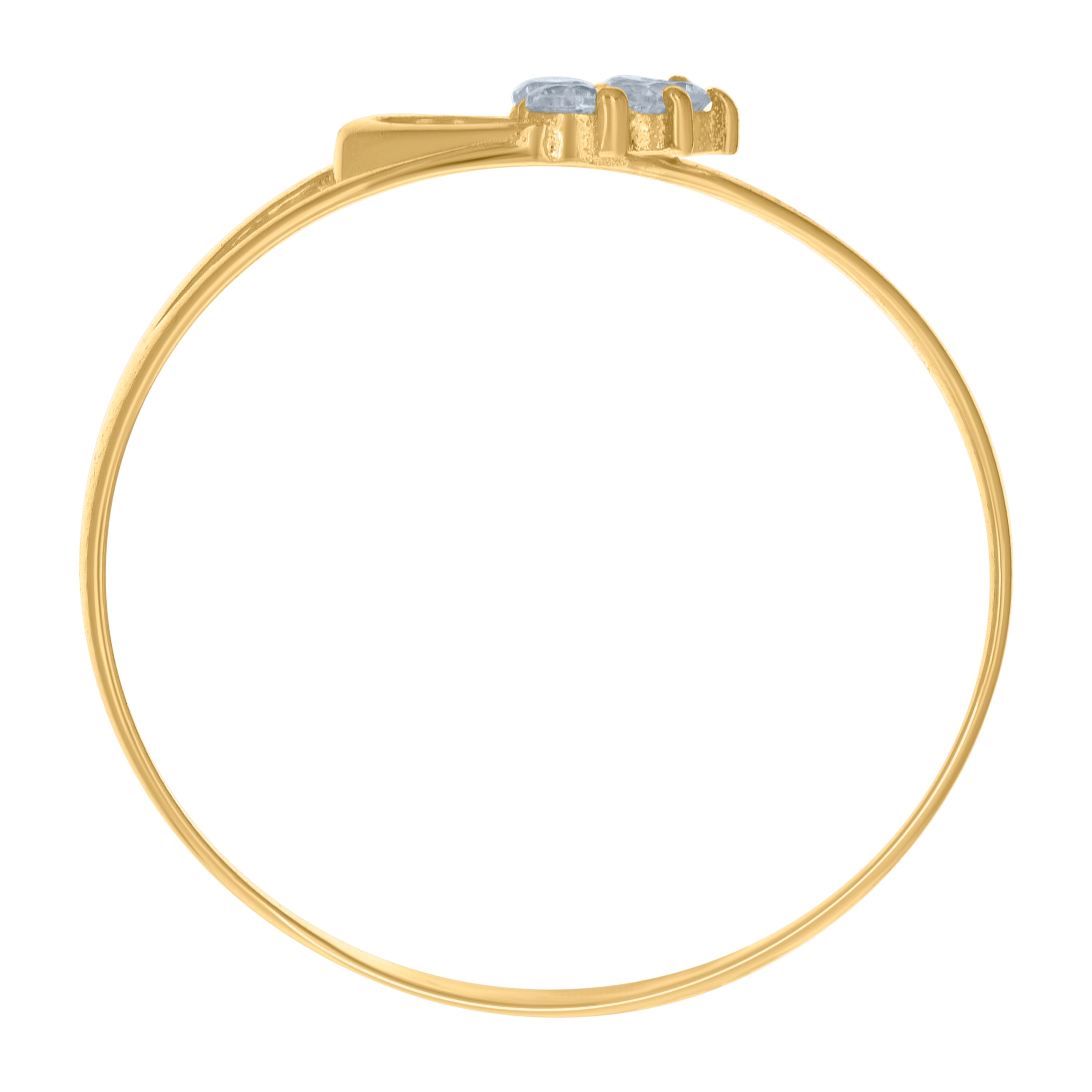 14kt Yellow Gold Baby Cubic-Zirconia Heart Ring