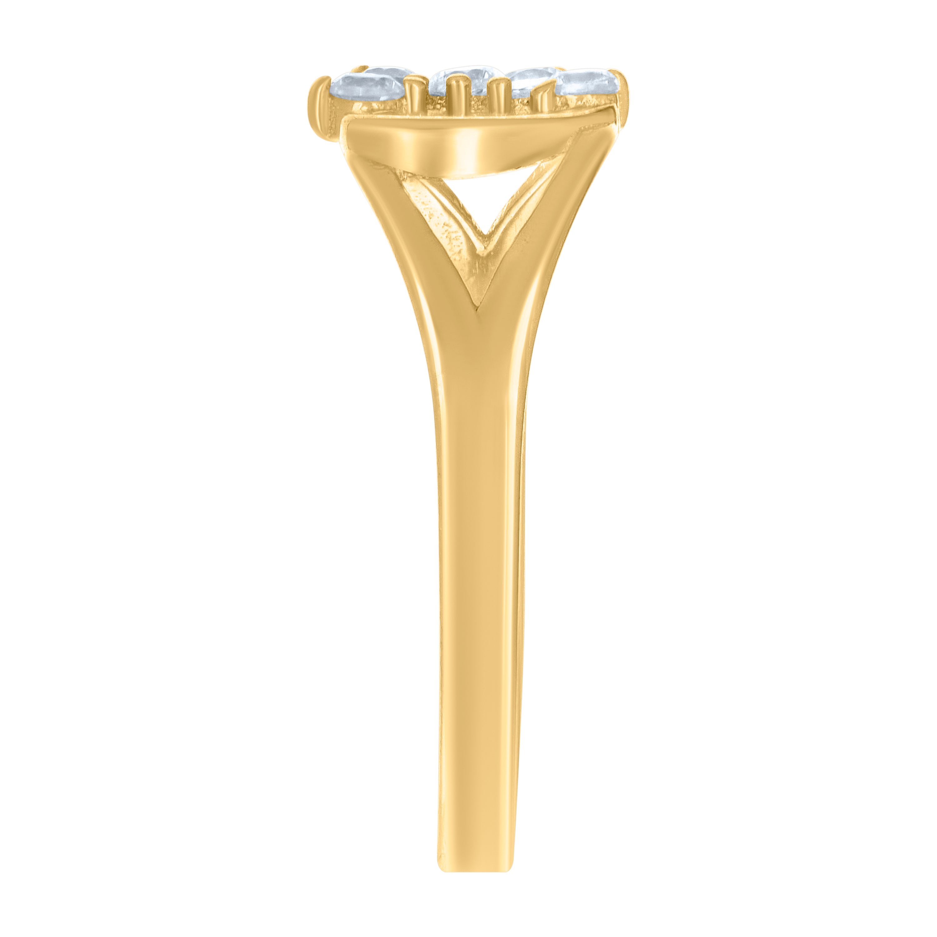14kt Yellow Gold Baby Cubic-Zirconia Heart Ring