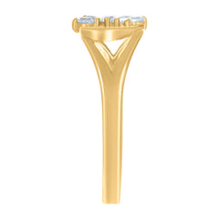 14kt Yellow Gold Baby Cubic-Zirconia Heart Ring