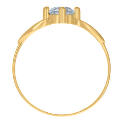 14kt Yellow Gold Baby Cubic-Zirconia Heart Ring