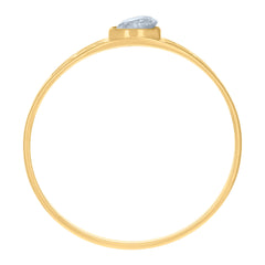 14kt Yellow Gold Baby Oval Cubic-Zirconia Fashion Ring