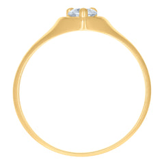14kt Yellow Gold Baby Cubic-Zirconia Heart Ring