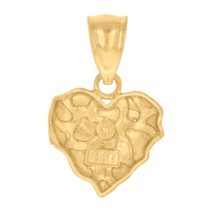 10kt Yellow Gold Womens Heart Link 8" Bracelet