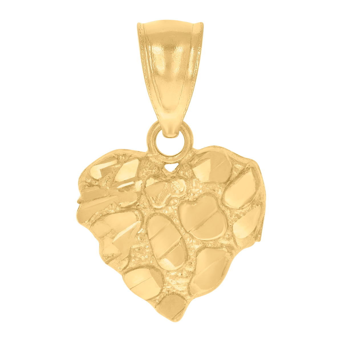 10kt Yellow Gold Womens Heart Link 8" Bracelet