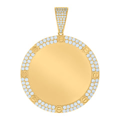 10kt Yellow Gold Unisex Cubic-Zirconia Ankh Cross Religious Charm Pendant