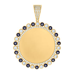 10kt Yellow Gold Unisex Cubic-Zirconia Cross Religious Charm Pendant