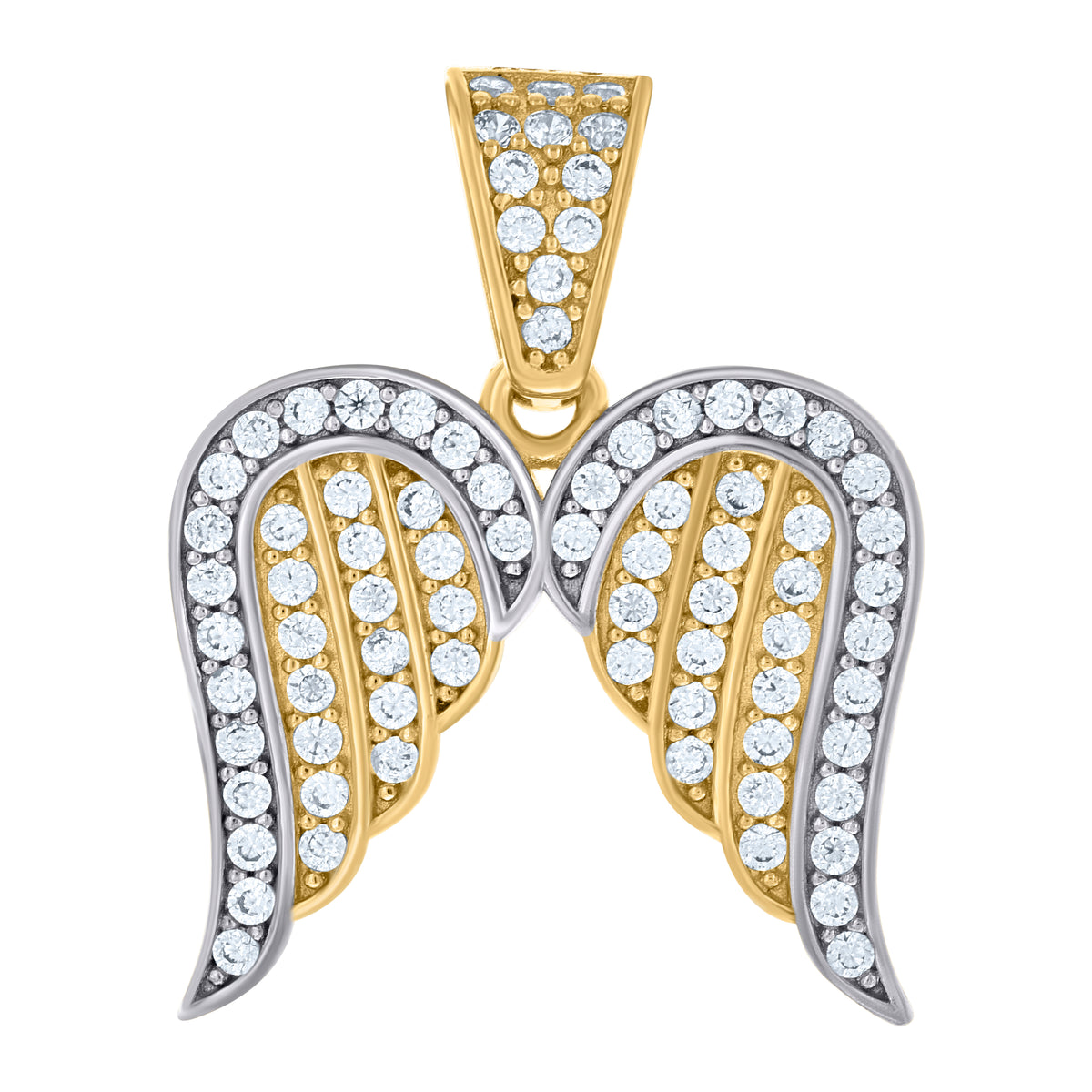 10kt Yellow Gold Unisex Cubic-Zirconia Jesus Religious Charm Pendant