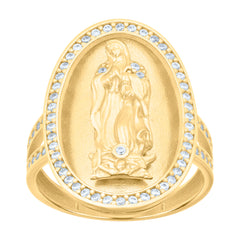 10kt Yellow Gold Unisex Cubic Zirconia N Alphabet Initial Charm Pendant