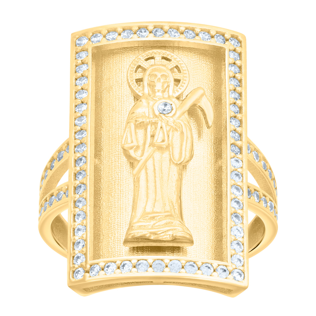 10kt Yellow Gold Unisex Cubic Zirconia R Alphabet Initial Charm Pendant