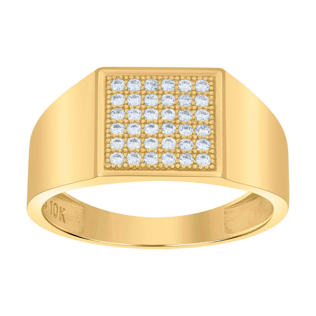 10kt Yellow Gold Womens Green White Oval Round Cubic-Zirconia Engagement Ring