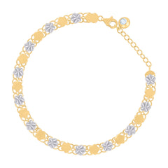 10kt Two-tone Gold Unisex INRI Crucifix Cross Religious Charm Pendant