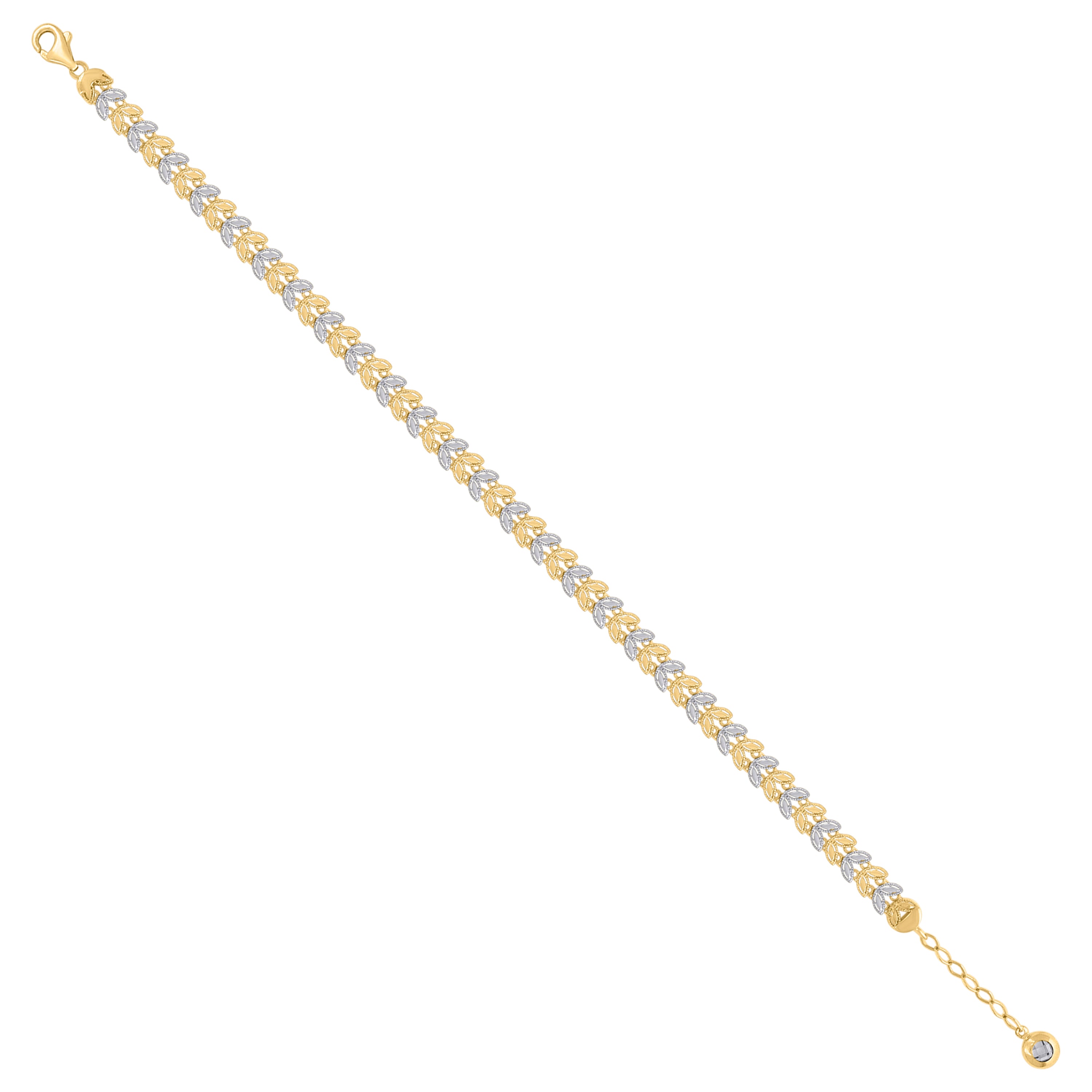10kt Two-Tone Gold Unisex Diamond-Cut Initial A Charm Pendant