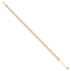 10kt Two-Tone Gold Unisex Diamond-Cut Initial A Charm Pendant