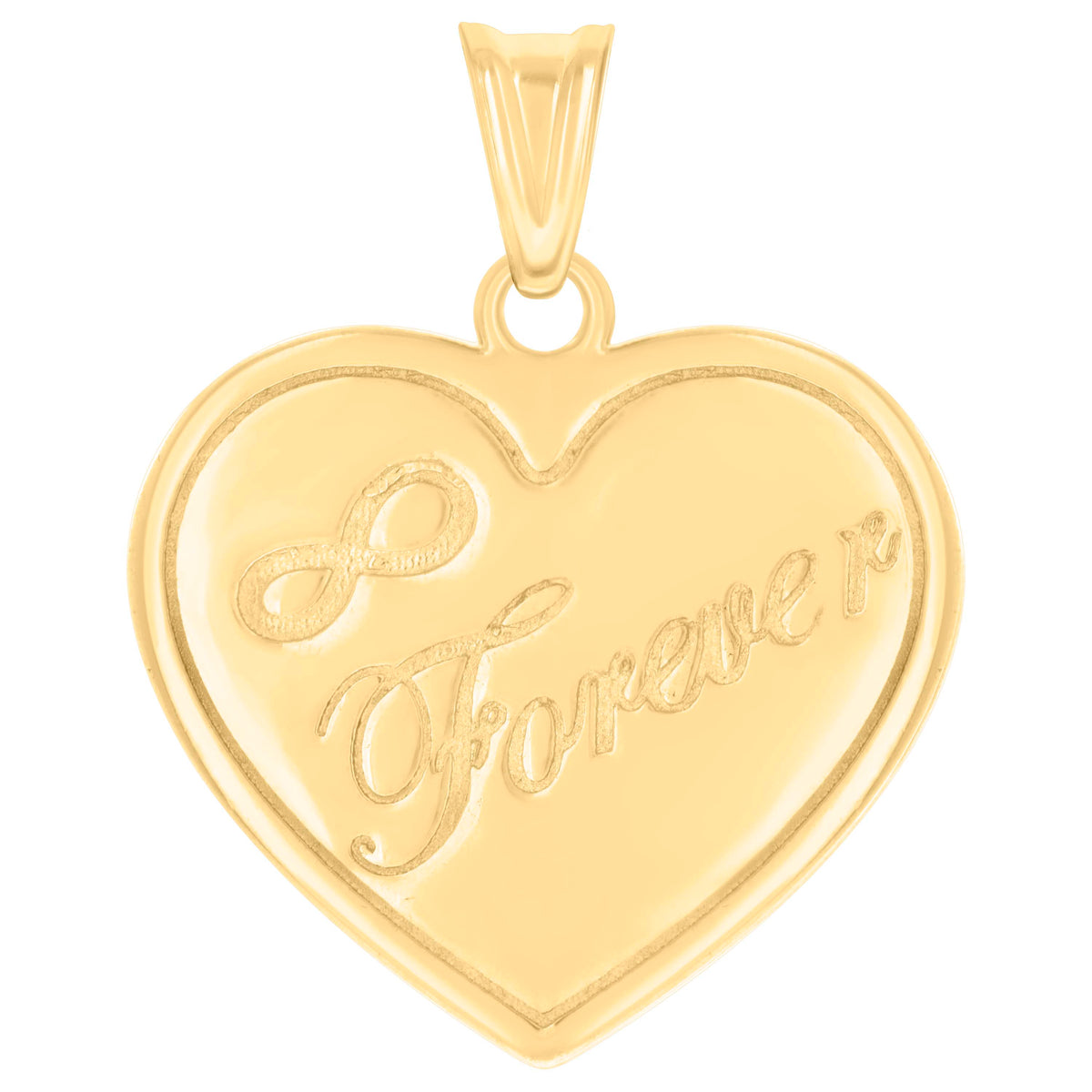 10kt Yellow Gold Womens Forever Infinity Heart Charm Pendant