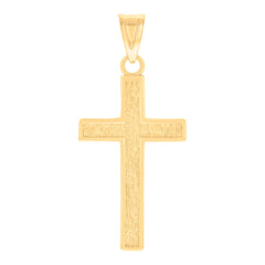 14kt Yellow Gold Unisex Cross Religious Charm Pendant