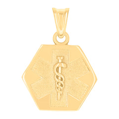 14kt Yellow Gold Womens Caduceus Nurse Badges Occupation Charm Pendant