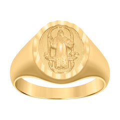 10kt Yellow Gold Mens St. Benedict Religious Ring
