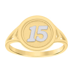 10kt Two-tone Gold Womens 15 Anos Quinceanera Ring