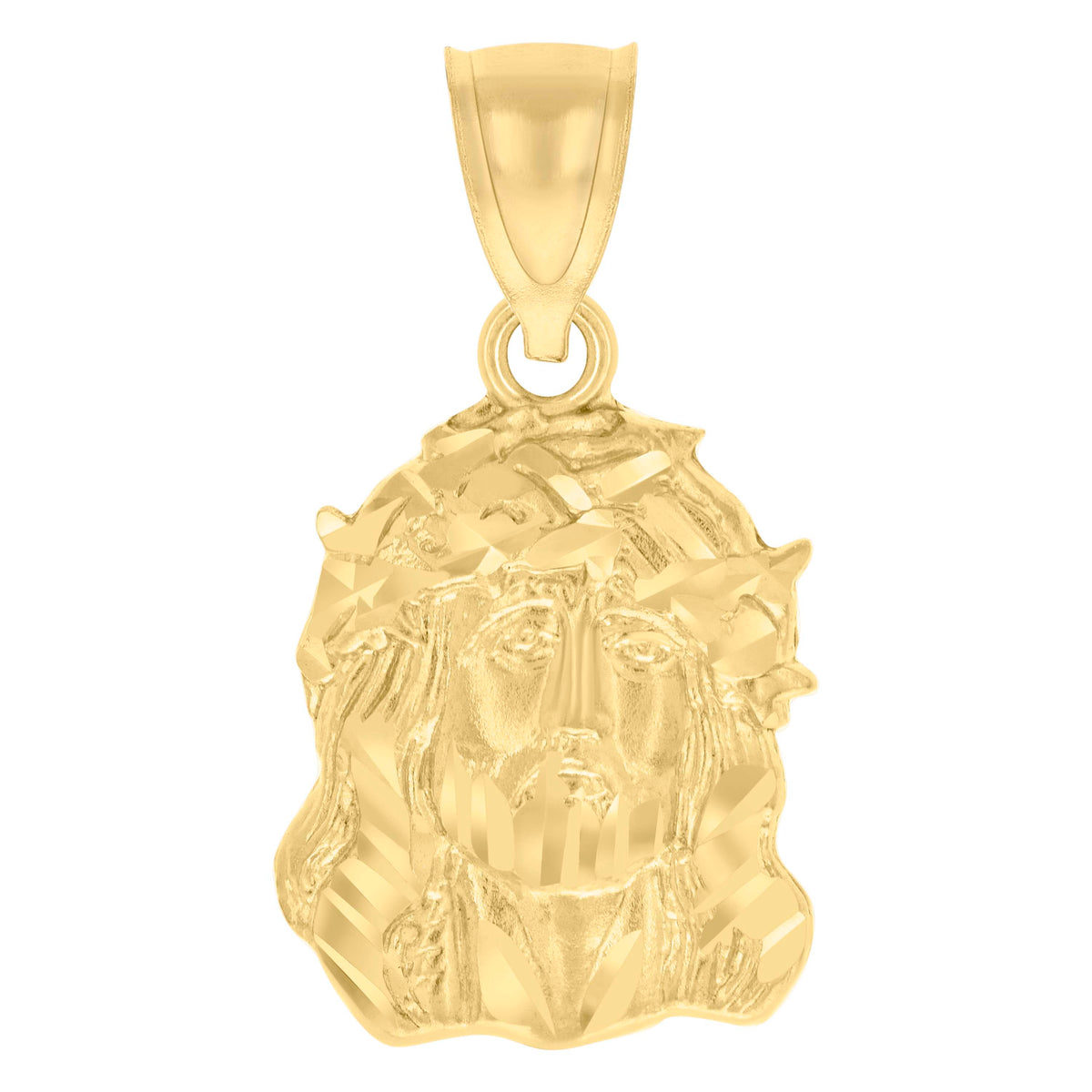 10kt Yellow Gold Womens Cubic-Zirconia Cross Religious Charm Pendant