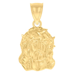 10kt Yellow Gold Womens Cubic-Zirconia Cross Religious Charm Pendant