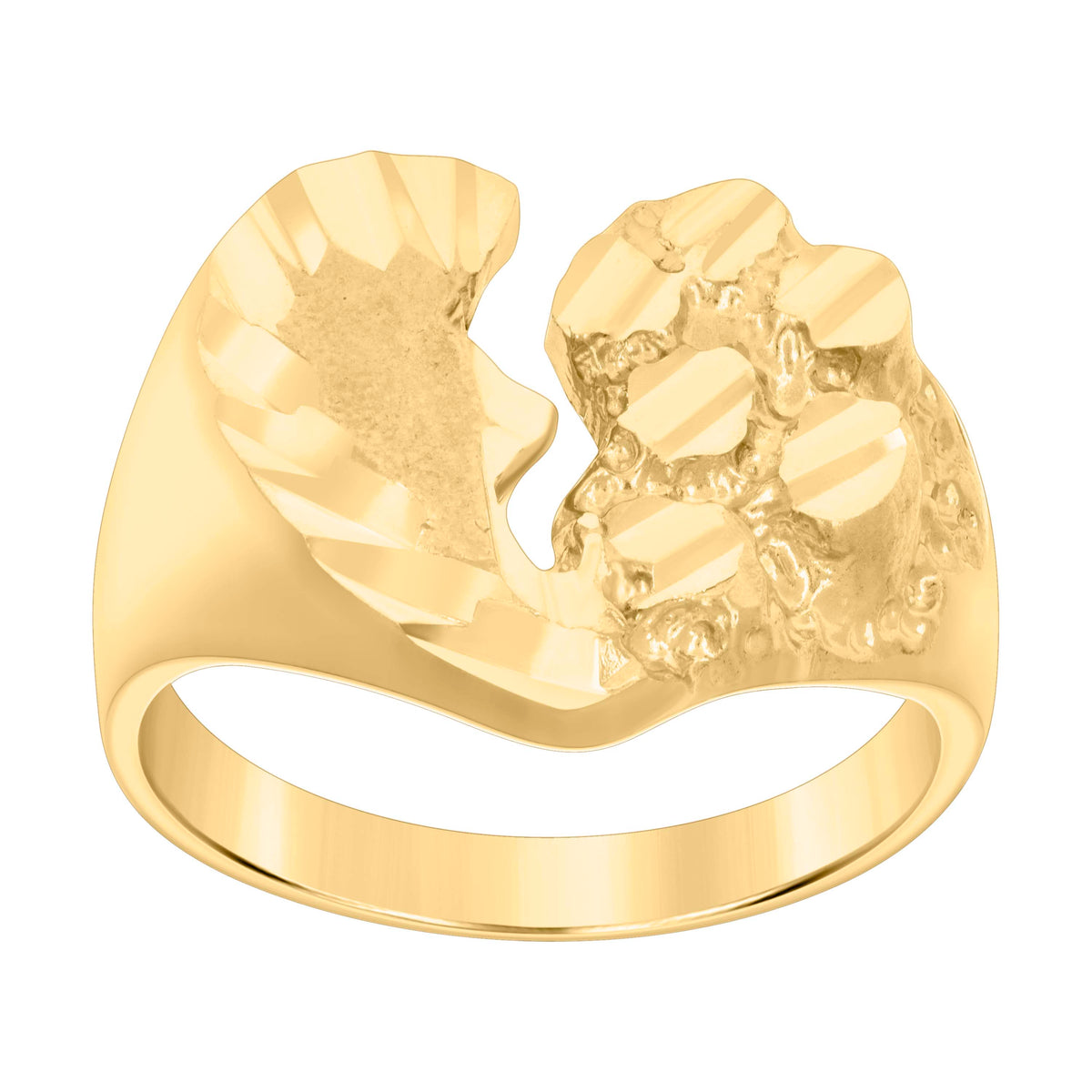 10kt Yellow Gold Womens Heart Ring
