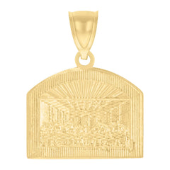 10kt Yellow Gold Womens Cubic-Zirconia Photo Frame Charm Pendant