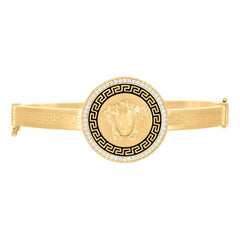 10kt Yellow Gold Womens Diamond-Cut Textured Initial Letter O Band Ring
