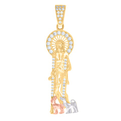 10kt Yellow Gold Womens Baguette Round Cubic-Zirconia Fashion Ring