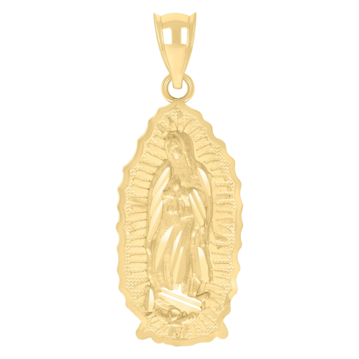 10kt Yellow Gold Womens Guadalupe Religious Charm Pendant