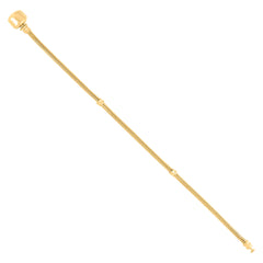 10kt Yellow Gold Womens Fashion Beaded Bracelet Size 7 Inches