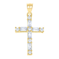 10kt Two-Tone Gold Unisex Diamond-Cut Initial U Charm Pendant