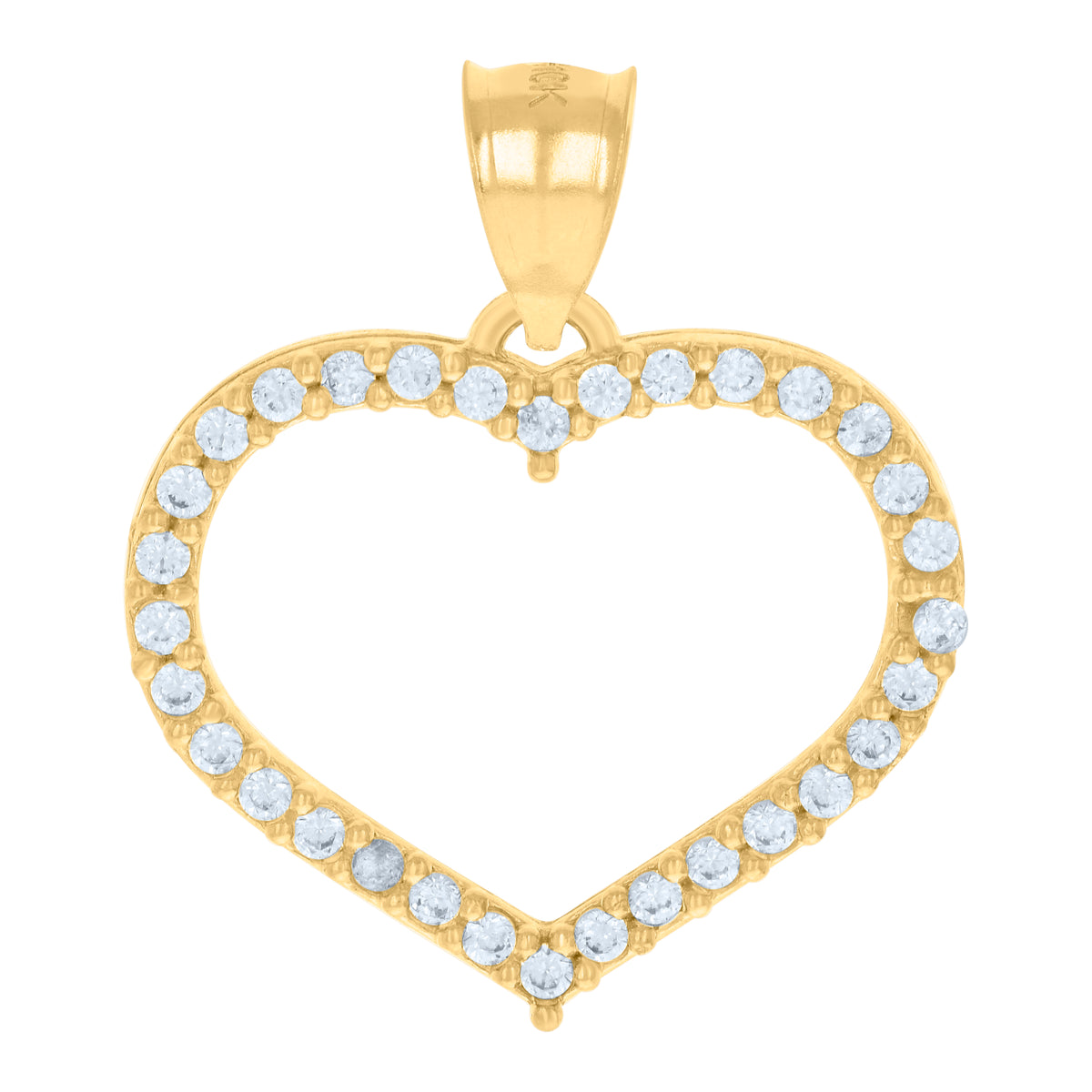 10kt Yellow Gold Mens Cubic-Zirconia Religious Benedict Charm Pendant