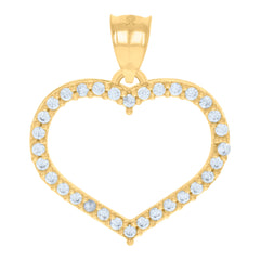 10kt Yellow Gold Mens Cubic-Zirconia Religious Benedict Charm Pendant