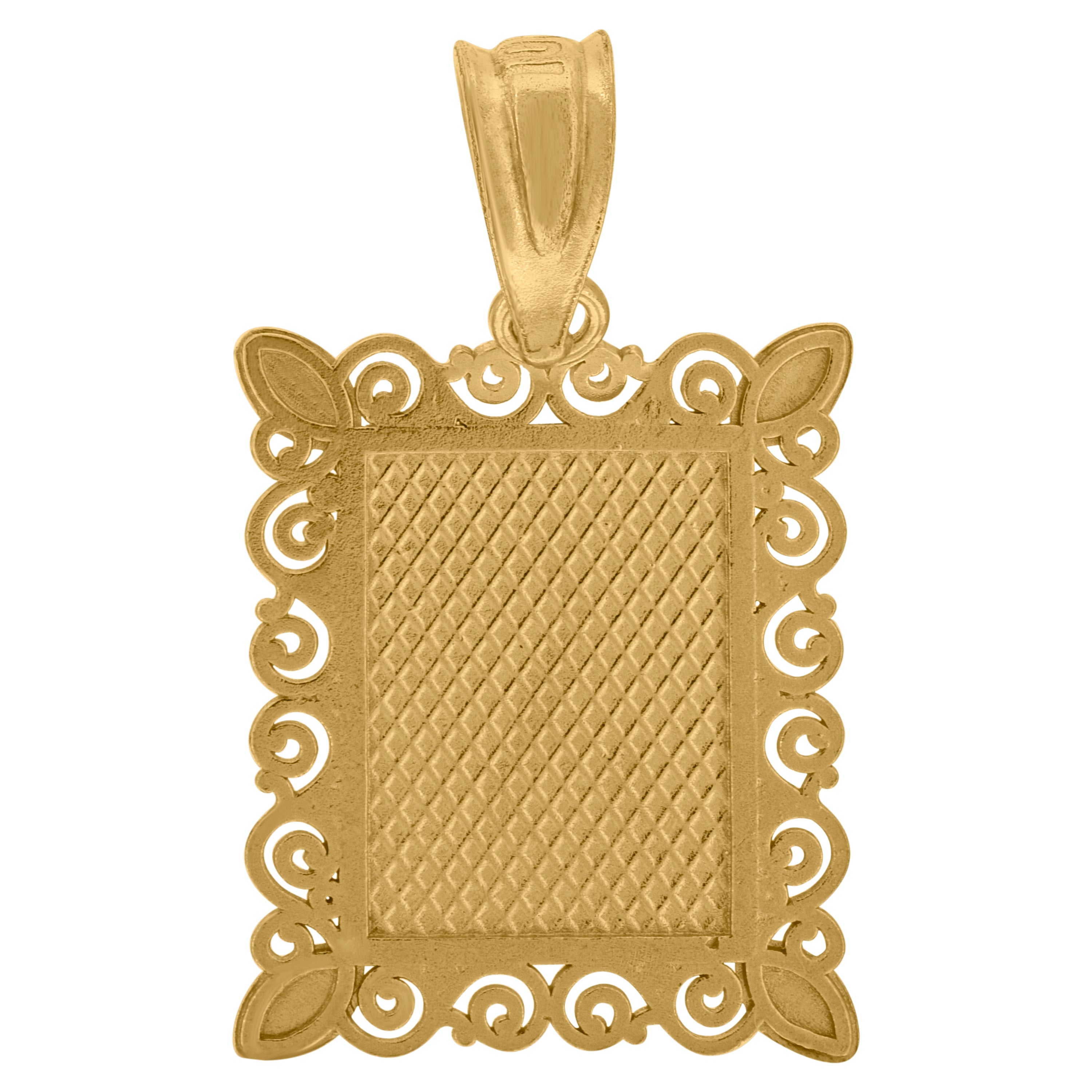 10kt Two-tone Gold Unisex Cross Religious Charm Pendant