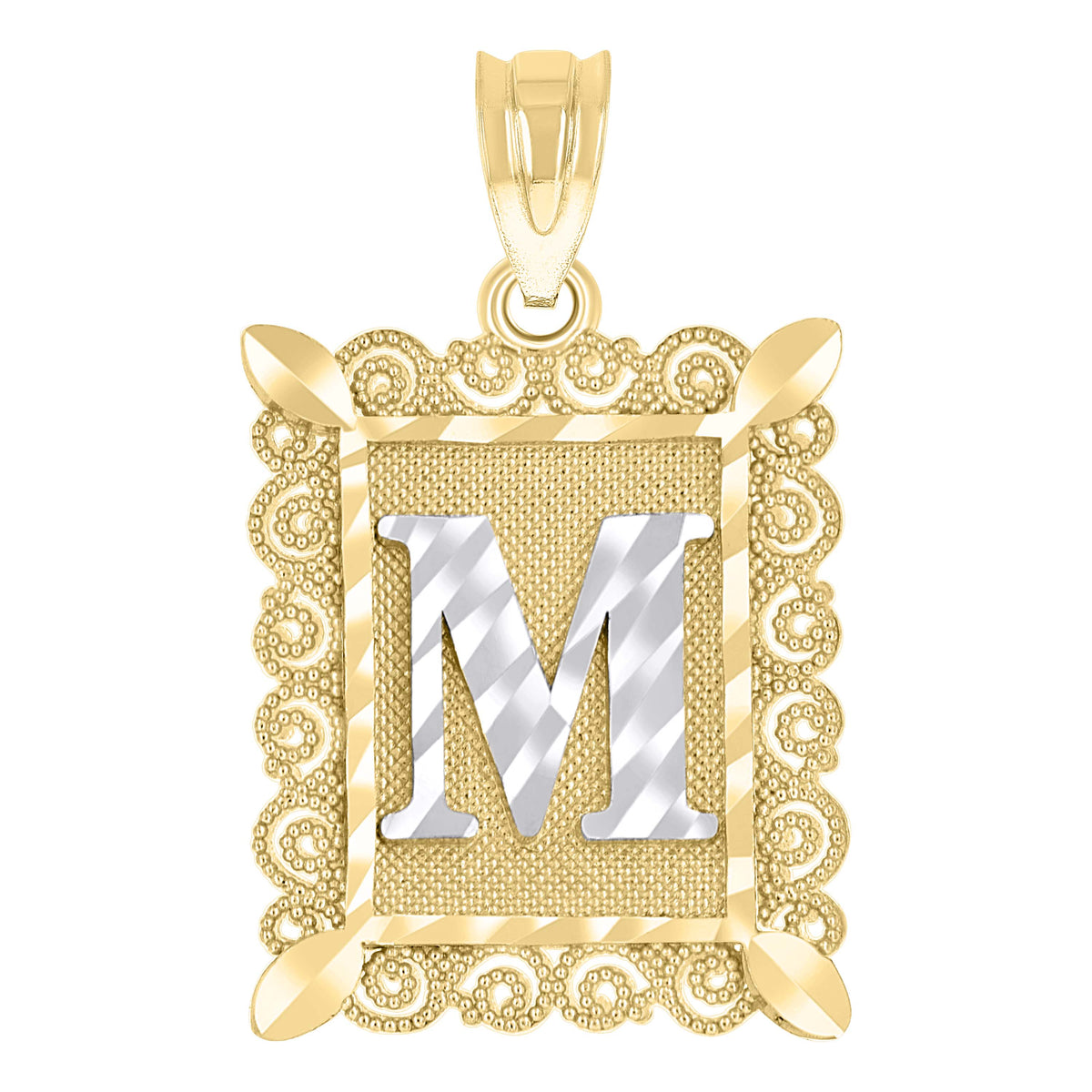 10kt Tri-Color Gold Unisex Cubic Zirconia Cubic-Zirconia Saint Barbara Religious Oval Charm Pendant