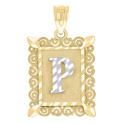 10kt Tri-Color Gold Unisex Cubic Zirconia Cubic-Zirconia Saint John Baptist Religious Oval Charm Pendant