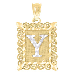 10kt Tri-Color Gold Unisex Cubic-Zirconia Diamond-Cut Crucifix Religious Oval Charm Pendant