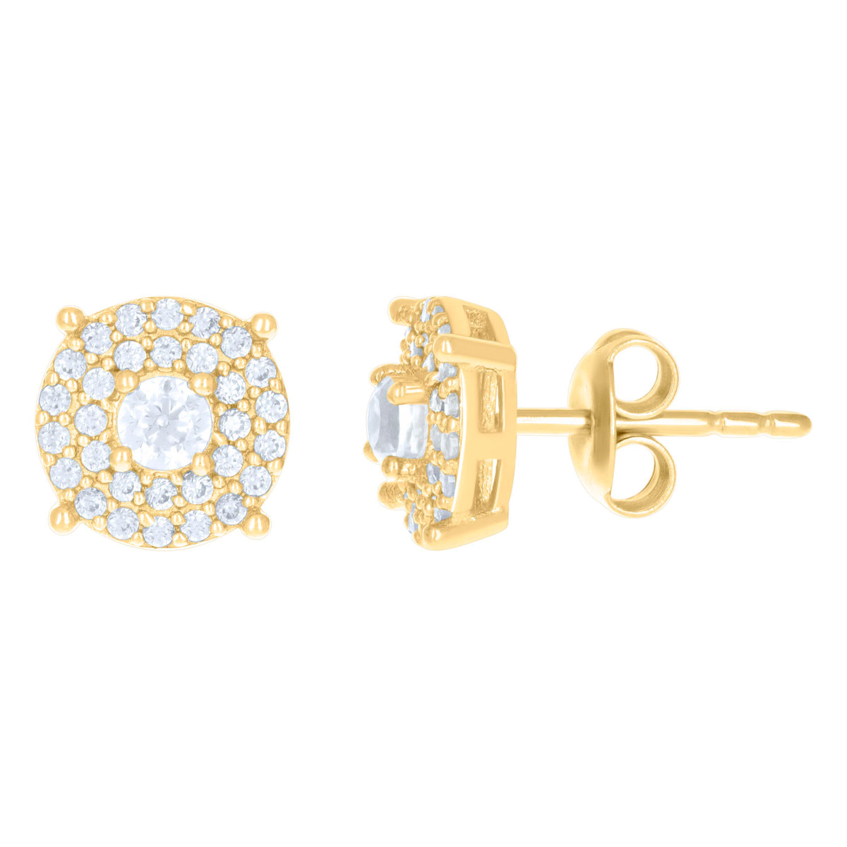 10kt Yellow Gold Womens Cubic-Zirconia Tear Drop Guadalupe Religious Charm Pendant