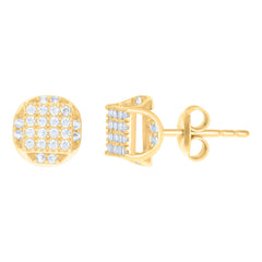 10kt Yellow Gold Womens Fashion Stud Earrings