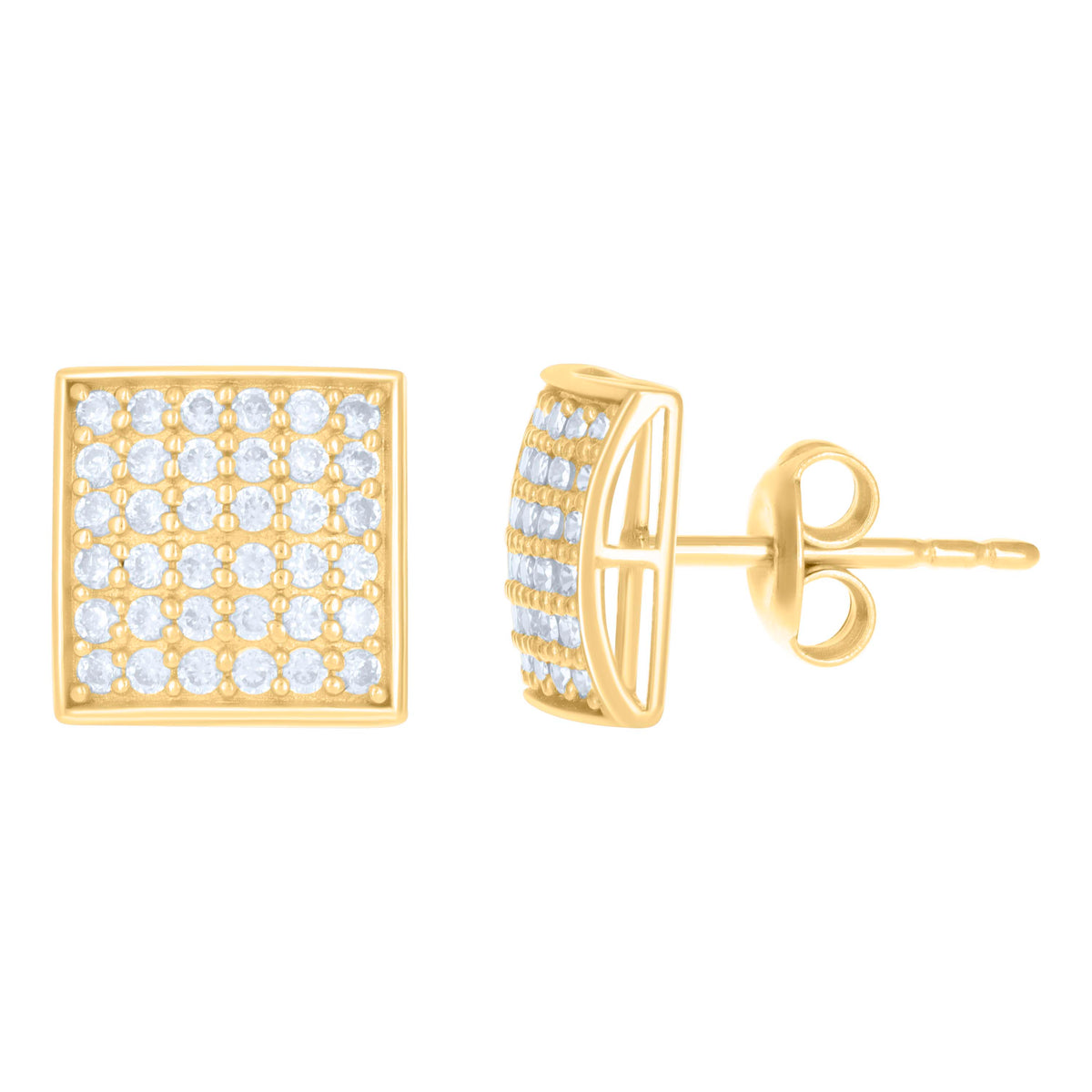10kt Yellow Gold Womens Fashion Stud Earrings