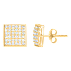10kt Yellow Gold Womens Fashion Stud Earrings