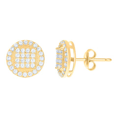 10kt Yellow Gold Womens Cubic-Zirconia Fashion Ring