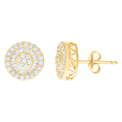 10kt Yellow Gold Womens Cubic-Zirconia Fashion Stud Earrings