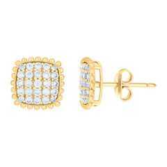 10kt Yellow Gold Womens Green Cubic-Zirconia Girl August Birthstone Charm Pendant