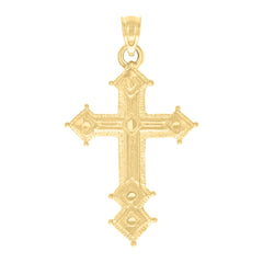 10kt Two-Tone Gold Unisex Egyptian Ankh Cross Religious Charm Pendant