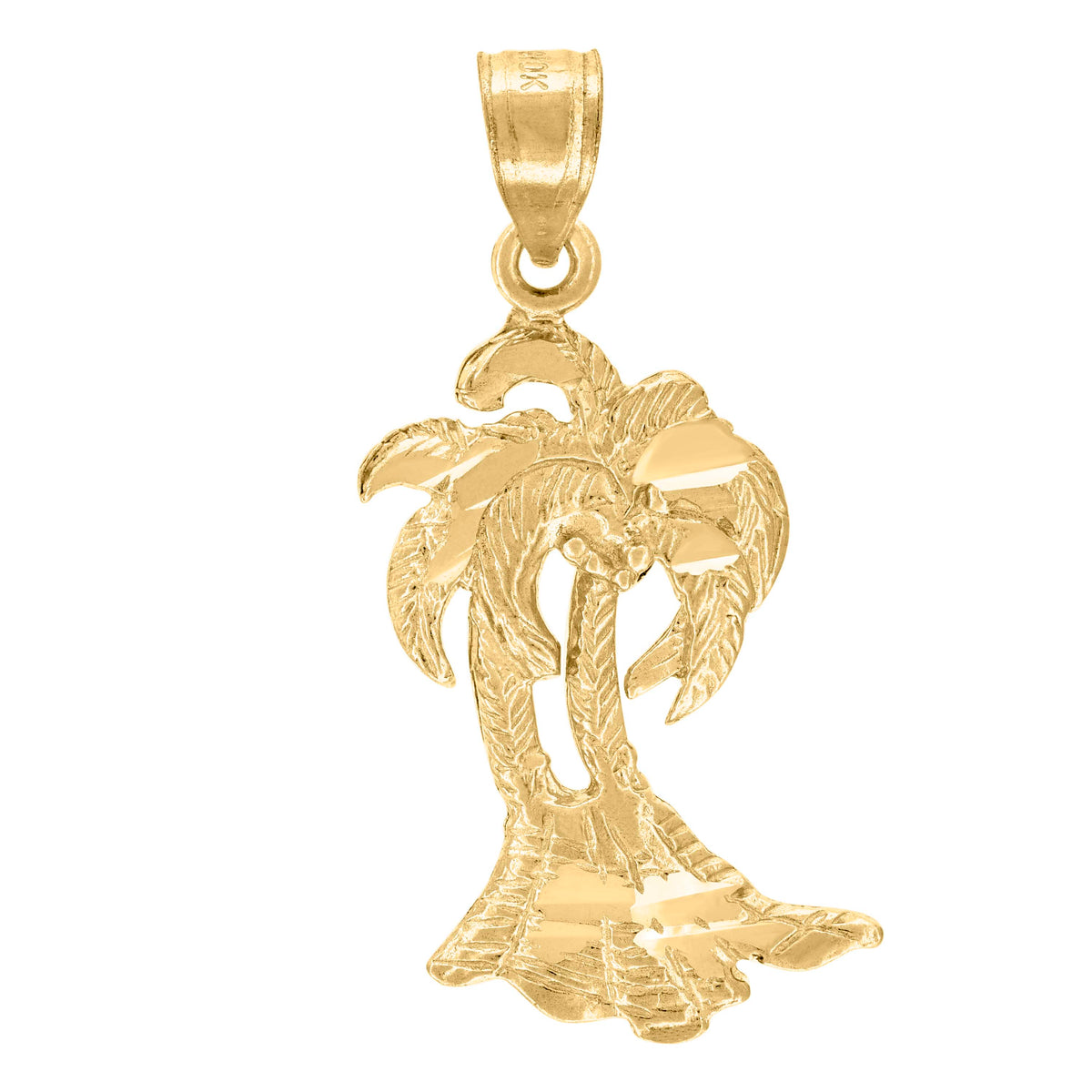 10kt Yellow Gold Diamond-Cut Unisex Lobster Charm Pendant